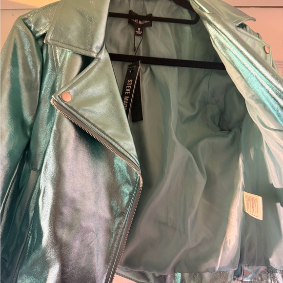 Steve Madden Metallic Moto Women's Jacket - Picture 12 of 14